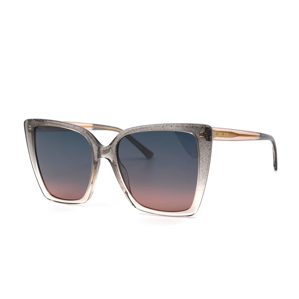 JIMMY CHOO LESSIE/S HUDE GLITTER GREY WOMEN'S SUNGLASSES - Picture 5 of 14